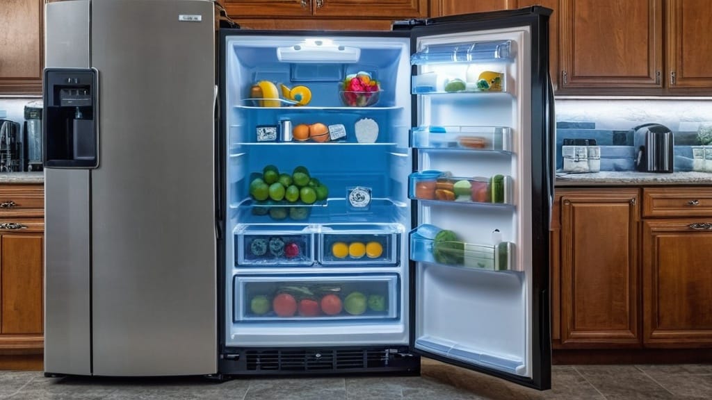 Photo refrigerator ice buildup